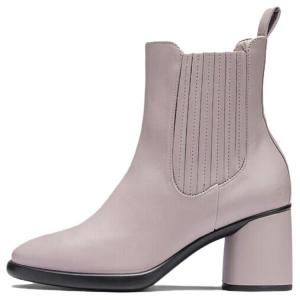 Ecco Короткие женские ботинки челси серо-розового цвета