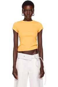 эксклюзивная желтая футболка с машинкой Ssense Flore Flore, цвет mango