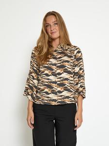 Рубашка с бежевым принтом minus