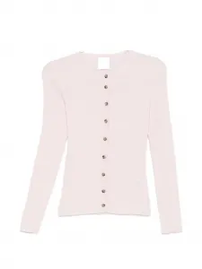 Ребристый кардиган Allude, розовый