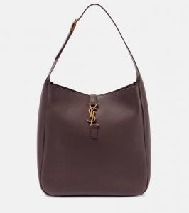 Большая кожаная сумка через плечо Le 5 à 7 Saint Laurent, Raisin