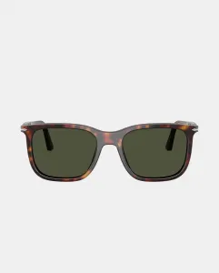 Прямоугольные солнцезащитные очки унисекс из зеленого ацетата Persol, коричневый