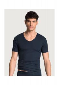 Рубашка Clean Line, V-образный вырез, быстросохнущая, мужская CALIDA, цвет Dark Sapphire