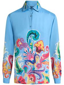 ETRO рубашка с цветочным принтом, синий