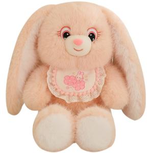 Мягкая плюшевая игрушка кролик с длинными ушками, высота 28см/42см/55см, длина 28см Mise, розовый