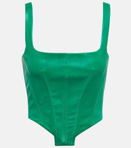 Кожаный корсетный топ Bella Stouls, Mint
