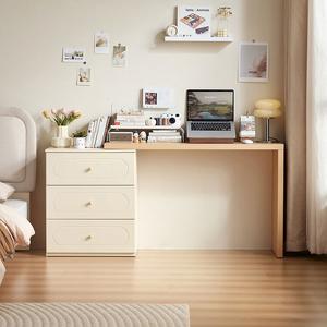 Lin'S Home Furnishing Комод для офиса угловой из массива дерева, 3 ящика, цвет Cream White