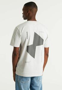 Футболка с принтом MOTAN CHASIN', светло-серый