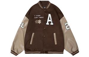 A chock Бейсбольная куртка унисекс, Темно коричневый