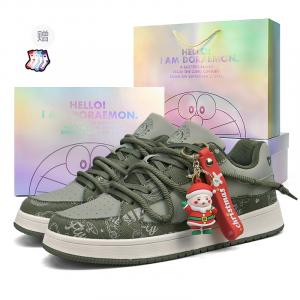 Doraemon Дораэмон Лимитированная Коллекция, Пухлые Кроссовки Лоу-топ Скейтерские Унисекс - Колодец Дракона Зеленый (Рождественская Коллекция) Коробка+Модные Носки