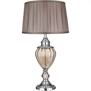 Настольная лампа Greyson E27 1 шт. Searchlight, Chrom und Bernstein