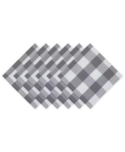 Салфетка Design Import в клетку Buffalo, набор из 6 шт Design Imports, серый