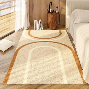 AOVOC Ковер 140х200 см из искусственной шерсти в японском стиле для спальни/гостиной, у кровати/дивана, толстый, Beech Wood Leisure