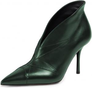 Женские элегантные ботильоны Pazzion с заостренным носком, высоким каблуком и V-образным вырезом, на шпильке, осенние короткие ботинки, стильные для работы, бизнеса и вечеринок, размеры 4-16 US, Green