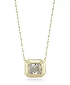 Ожерелье из стерлингового серебра 14 карат с позолотой и бриллиантами радиантной огранки Rachel Zoe, gold