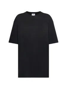 Футболка с вышитым логотипом Courreges, черный