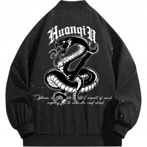 Куртка Unisex Baseball Collar Moderate HUANQIU, черный baby's breath