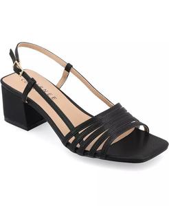 Женские босоножки Shayana на блочном каблуке с пяткой на пятке Journee Collection, черный