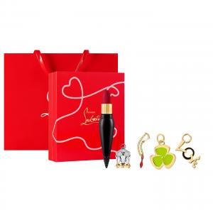 Christian Louboutin Черная трубка морковный оттенок набор помад для макияжа легко растушевывается стойкая 3,8г+2мл*2 пробник духов + коробка + подарочный пакет