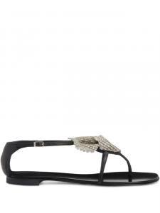 Сандалии «Цветы каллы» Giuseppe Zanotti, черный