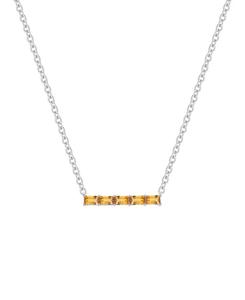 Колье с искусственно выращенным сапфиром (5/8 карата) из стерлингового серебра (также доступно в варианте с несколькими камнями) Macy's, Citrine