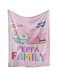 Мягкое одеяло Peppa & Family розового цвета Peppa Pig