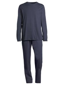 Длинная пижама SCHIESSER Night & Home, темно-синий