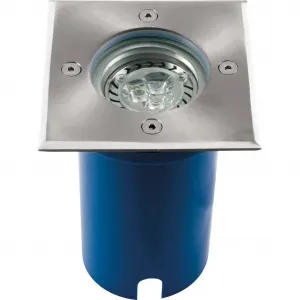 Встраиваемый светильник Potsdam GU10 Напольный светильник, встраиваемый в пол, проходимый, защищенный от пыли и воды Heitronic, Edelstahlfarben