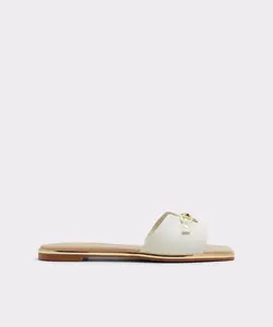 Женские сандалии на плоской подошве с квадратным носком Aldo, белый