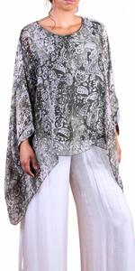 Верхняя часть кафтана Seta Paisley Print Kaftan Top в оливковом цвете Gigi Moda, оливковый