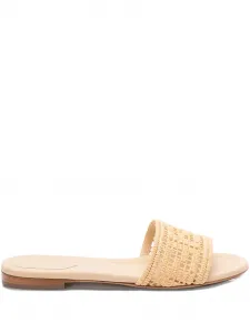 Шлепанцы из рафии FENDI, нейтральный