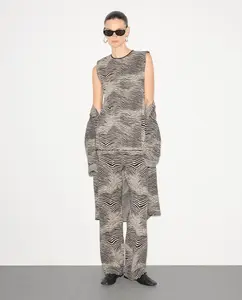 Женские прямые брюки с принтом Woman El Corte Inglés, черный