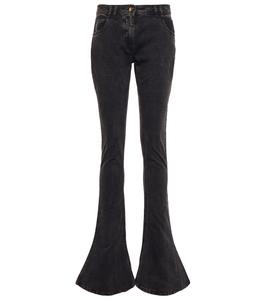 Джинсы bootcut с низкой посадкой Balmain, Noir Délavé