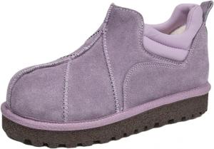 Замшевые ботильоны с эластичными ремешками и прочной подошвой Generic, Purple