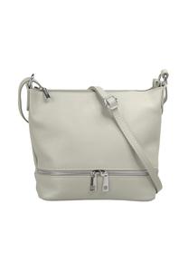 Сумка через плечо, натуральная кожа, производство Италия Cluty, серый