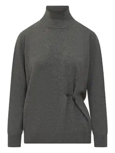 Свитер с драпировкой Fabiana Filippi, серый