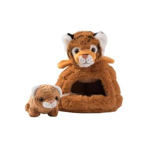 Мягкая игрушка тигр из зоопарка, 20 см Mr. Toy, коричневый