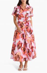 Росселлини Платье с короткими рукавами красное Brave + True