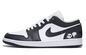 Jordan Баскетбольные кроссовки Air 1 с нескользящим и износостойким покрытием, низкие, винтажные, унисекс, черно-белые