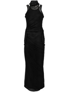 Сетчатое платье макси Coperni, черный