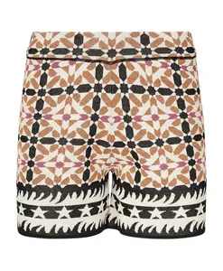 Красные шорты с эластичным поясом и декоративными элементами. Akep, мультиколор