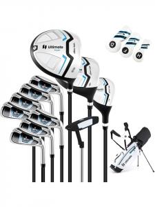 COSTWAY Полный мужской набор клюшек для гольфа белого цвета