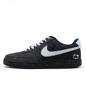 Nike Court Vision 1 Dark Night Star Trail устойчивые к истиранию низкие кроссовки для скейтбординга Unisex Black White