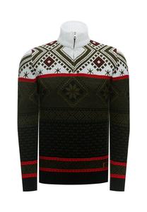 Вязаный свитер с зимним узором RUSTY NEAL, хаки