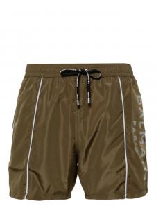 Плавки-шорты с логотипом Balmain, зеленый