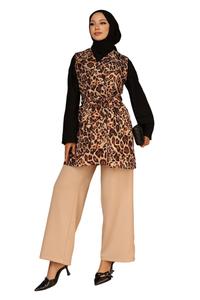 Брючный костюм MODAMIHRAM, Brown/Brocade