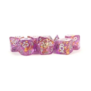 Поли-набор из фиолетовой и золотой фольги с серебром (7), Resin Dice - Assorted (Metallic Dice Games)