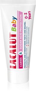 Зубная паста для защиты от кариеса и сахарной кислоты для детей Lacalut, 0-2 years 55 мл