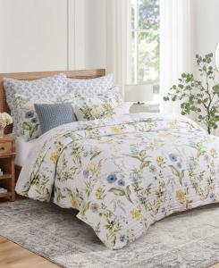 Комплект постельного белья Viviana Watercolor Floral из 3 предметов, размер King Levtex, Blue
