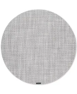 Мини-Салфетка под тарелку с плетением «корзинка» 14 x 19 дюймов Chilewich, white/silv